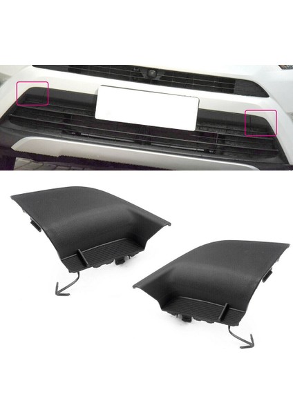 2pcs Ön Tampon Çekme Kanca Göz Kapağı Kapağı Toyota Rav4 Eu 2016-2018 (Yurt Dışından) fırsatları