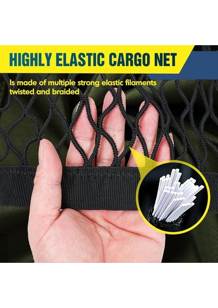 Kamyonet Yatağı Kamyon Yatağı Kargo Ağı Için Yüksek Elastik Kargo Ağı 4X4FT Uzanır 8X8FT Kamyon Yatak Ağına (Yurt Dışından) indirimleri