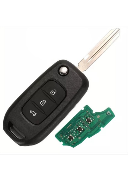 Araba 3 Düğmeleri Katlama Uzaktan Kumanda Anahtarı PCF7961M 4A Chıp 433MHZ Tuş NSN14 Renault Megane 3 Için Anahtar Bıçağı (Yurt Dışından)