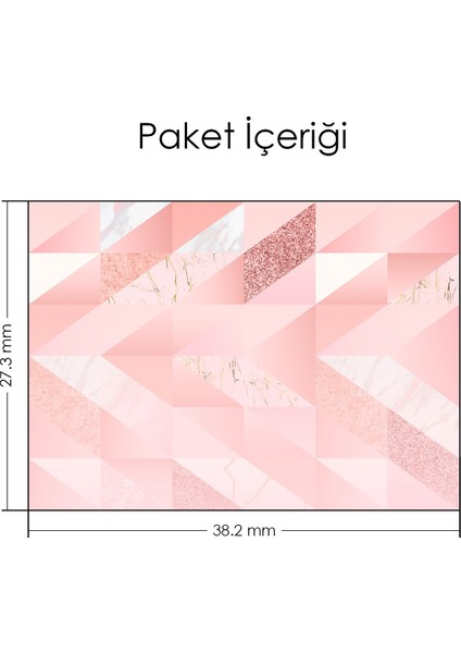 Artikel Pembe Şeritli Mermer Desen Notebook Sticker indirimleri
