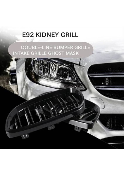 2pcs Ön Tampon Böbrek Ikiz Finler Bmw 3 Serisi E92 E93 M3 Iki Kapı 2006-2009 (Parlak Siyah) (Yurt Dışından) fırsatları