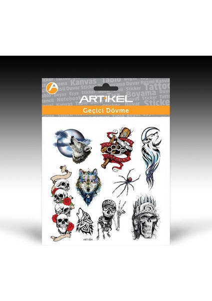 Artikel Kuru Kafalar-1 Dövme 15,5 x 16 cm modelleri