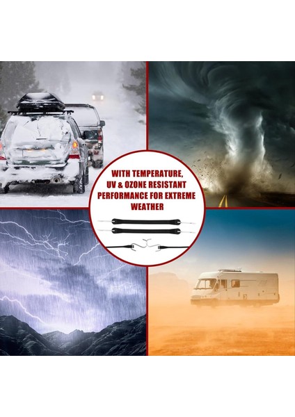 Kancalı Kauçuk Kablolar 6 Inç Kauçuk Bungee Kordonları Ağır Hizmetli Dış Mekan Kamyon Kamyon Kancaları Van (Yurt Dışından) fırsatları