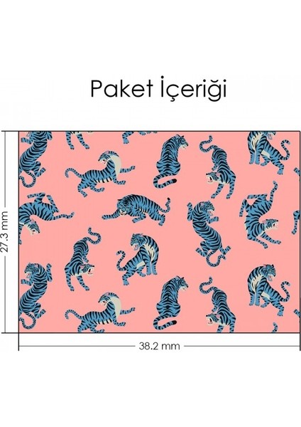 Artikel Pembe Üzerine Mavi Kaplanlar Notebook Sticker fiyatları