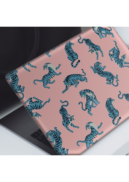 Artikel Pembe Üzerine Mavi Kaplanlar Notebook Sticker indirimleri