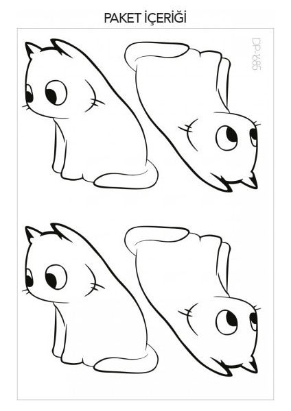 Şaşkın Kedi Priz Sticker 21X29 Cm, Elektrik Düğmesi Sticker fiyatları