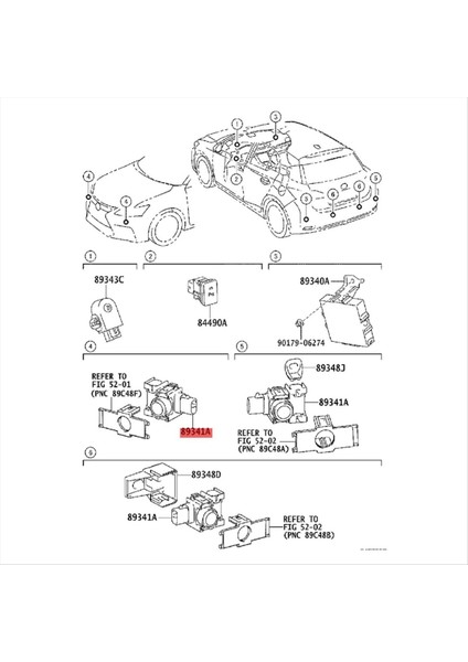 4pcs Araba Pdc Park Radar Sensörü Ultrasonik 89341-78010 Lexus ES350 GS350 NX300 NX200T 2015-2018 Park Yardım Sensörü (Yurt Dışından) modelleri
