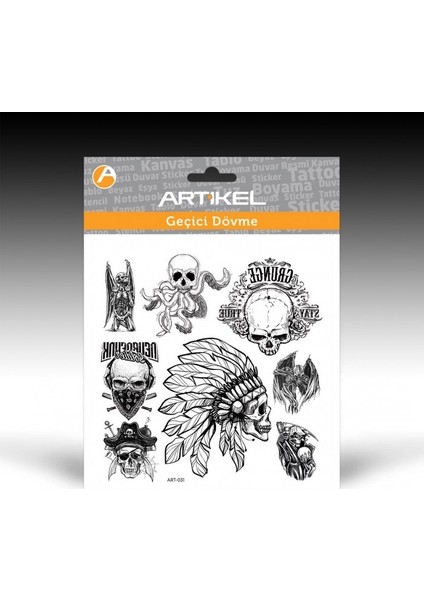 Artikel Kuru Kafalar-4 Dövme 15,5 x 16 cm