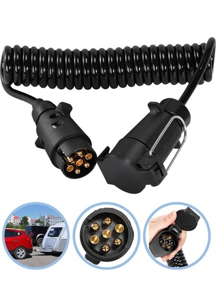 7 Pin Römork Kamyonu Işık Kartı Uzatma Kablosu Erkek Kadın Tel Fiş Soketi Uzatma Kablosu Kablo Keravan (Yurt Dışından) fiyatları