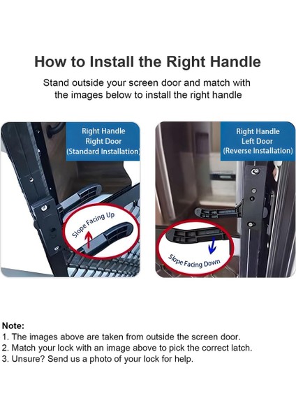 Metal Rv Ekran Kapısı Mandal Kampası Motorum Seyahat Römorku Için Sağ El Tutar Değiştirme Kiti (Sağ) (Yurt Dışından) fiyatları