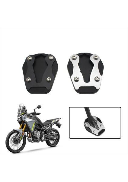 Motosiklet Aksesuarları Kickstand Side Stand Uzantı Pedi Destek Plakası Cfmoto 450MT MT450 2024 2025 Gümüş (Yurt Dışından) fiyatları