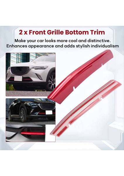 Araba Ön Tampon Alt Grille Trims Panel Mazda Cx-5 Cx5 2017-2021 Dış Değişiklik Araç Stilini (Yurt Dışından) indirimleri