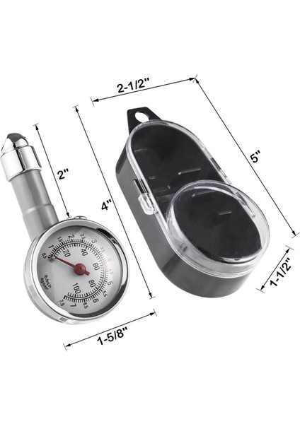 2x Küçük Lastik Basınç Göstergesi 10-100PSI Motosikletler Için Doğru Mekanik Çinko Alaşım Hava Gage Arabalar Suv Atv (Yurt Dışından) fiyatları