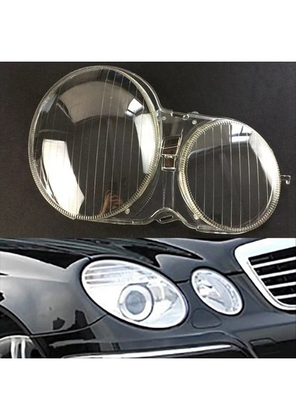 Mercedes-Benz W210 E200 E220 E230 E350 1995-2003 Kafa Işık Kapağı Lens Şeffaf Abajur Far Kabuğu (Yurt Dışından) indirimleri