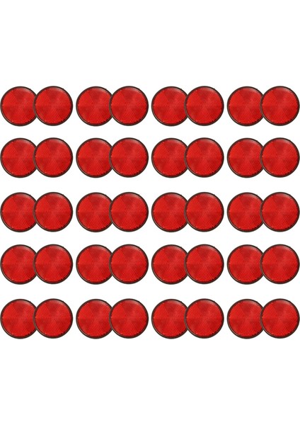 40PCS Yuvarlak Kırmızı Reflektör Motosiklet Atv Için Evrensel 5 6 x 0 8cm (Yurt Dışından)