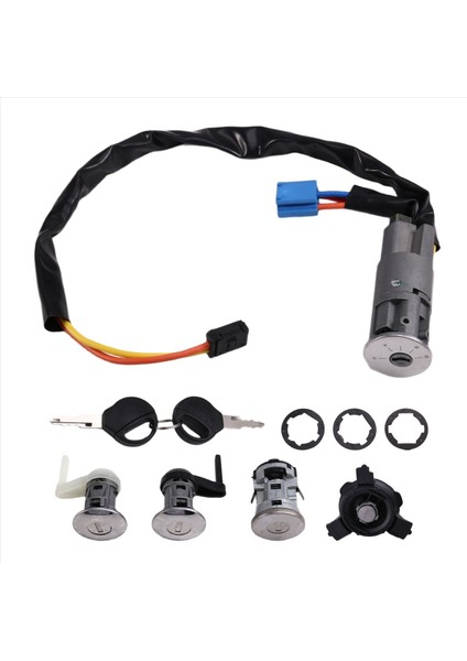 Ateşleme Kilitli Araç Kapısı Kilidi Yakıt Deposu Kilit Seti 3 Kilitli + Neiman + Yakıt Kapağı + Peugeot 206 Için 2 Anahtar (1998&#39 Den Itibaren) (Yurt Dışından)