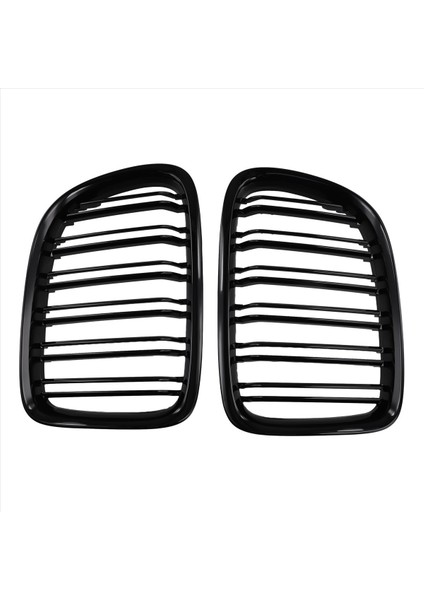 Parlak Siyah Ön Tampon Çift Çabuk Ön Böbrek Grill Grille For-Bmw X1 Serisi E84 Sdrıve Xdrıve 2009-2015 (Yurt Dışından)