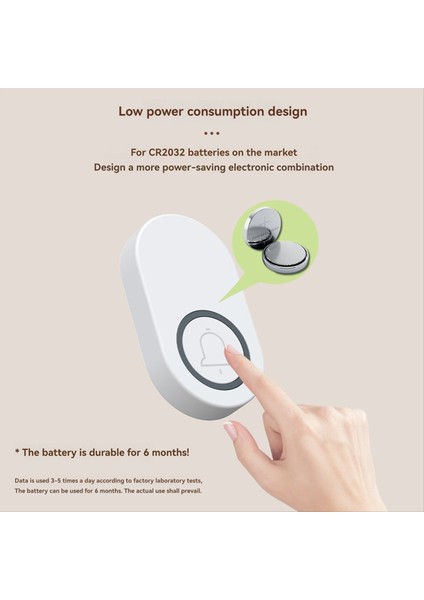 Açık Kablosuz IP44 Kapı Zil 38 Zil Sesleri Melodiler 200M Aralıklı Kapı Zili Hoş Geldiniz Ev Kapısı Çan Beyaz (Yurt Dışından) fiyatları