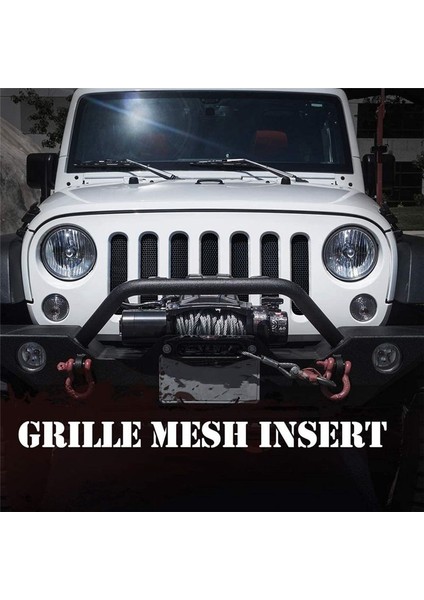 Jeep Wrangler Için Mesh Insert Jk 2007 2008 2009 2012 2011 2012 2012 2014 2015 Front Hood Grill Grille Izgara Siyah (Yurt Dışından) fırsatları