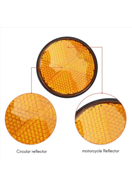 6pcs 2 Inç Yuvarlak Turuncu Reflektör Motosiklet Atv Kir Bisikleti Için Evrensel (Yurt Dışından) indirimleri
