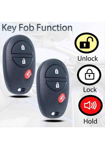 Toyota Için Anahtar Fob Anahtarsız Giriş Tundra Sienna Sequoia Highlander 3 Düğmeleri GQ43VT20T 89742-AE010 (Yurt Dışından) modelleri