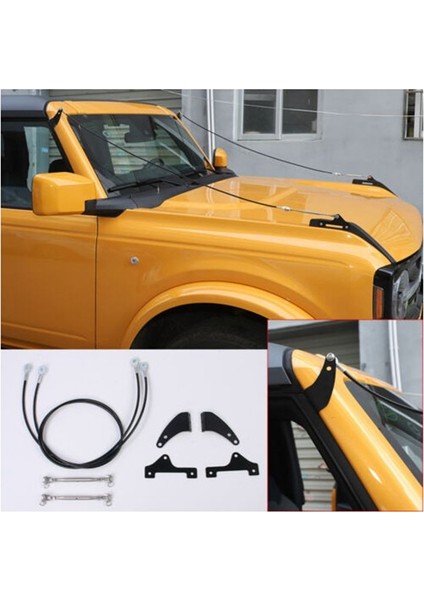 Ön Cam Şube Splitter Paslanmaz Çelik Siyah Dallanma Hattı Trim Kiti Ford Bronco 2021 2022 2023 (Yurt Dışından) fiyatları