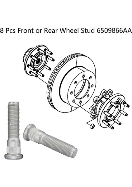 8pcs 2012-2021 Ram 2500 3500 6509866AA Araba Cıvatası Fındık Aksesuarları (Yurt Dışından) indirimleri