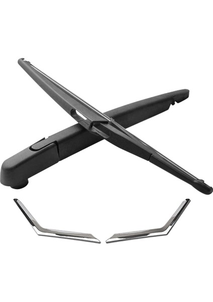 2pcs Krom Ön Örgü Izgara Izgarası Arka Ön Cam Silecek Kolu (Yurt Dışından)