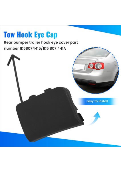 Jetta Mk5 2006-2011 Için Arka Tampon Çekme Kanca Göz Kapağı Parça Numarası 1K580741A / 1k5 807 441A (Yurt Dışından) fırsatları
