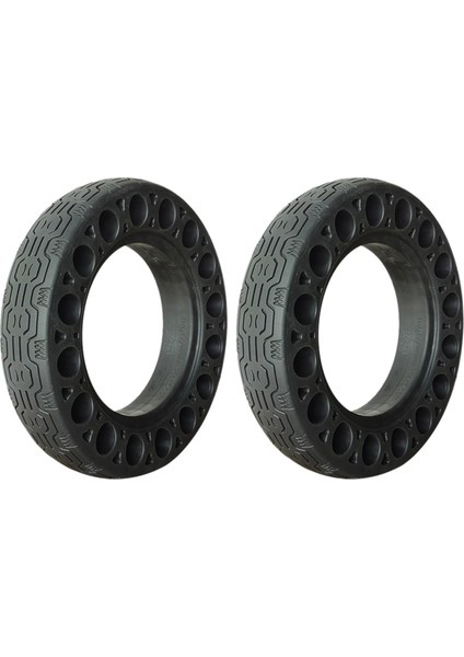 2x 10 Inç Kauçuk Katı Lastikler Dokuzbot Için Maksimum G30 Elektrikli Scooter Petek Şok Emici Sönümleme Lastik Siyah (Yurt Dışından)