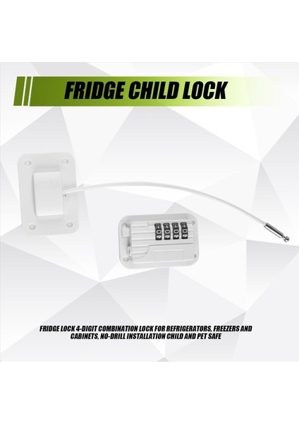 Buzdolabı Kilidi Buzdolabı Dondurucular ve Dolaplar Için 4 Hanlı Kombinasyon Kilidi Derecesiz Montaj Çocuk ve Pet Safe (Yurt Dışından) fırsatları