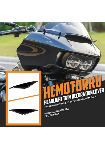 Motosiklet Far Kaşları Sticker Far Far Kaş Göz Kapakları Harley Road Glide Için Trim Kapak Vizörü 2015-2023 (Yurt Dışından) indirimleri
