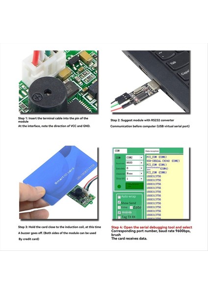 RS232 Rfıd Okuyucu Modülü Ic Kart Okuyucu 13 56MHZ Kontaksiz Akıllı Kart Okuyucu 14443A Protokol Destek Penceresi Sistemi (Yurt Dışından)