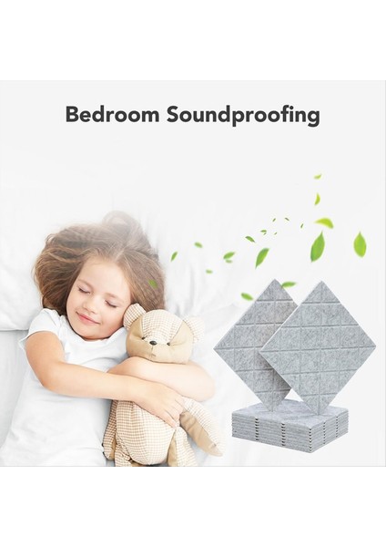 Kendi Kendine Yapışkanlı 12 Pack Akustik Paneller 12X12X0 4in Ses Geçirmez Köpük Paneller Duvarlar Için Ses Emici Karo Gri (Yurt Dışından) fiyatları