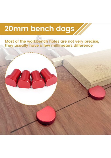 4pc Ahşap Tezgah Köpeği Alüminyum Alaşım Çalışma Tezgahı Peg T-Track Planlama Durdurma Konumlandırma Köpek Deliği Için Plana Fişi (20MM) (Yurt Dışından) fırsatları