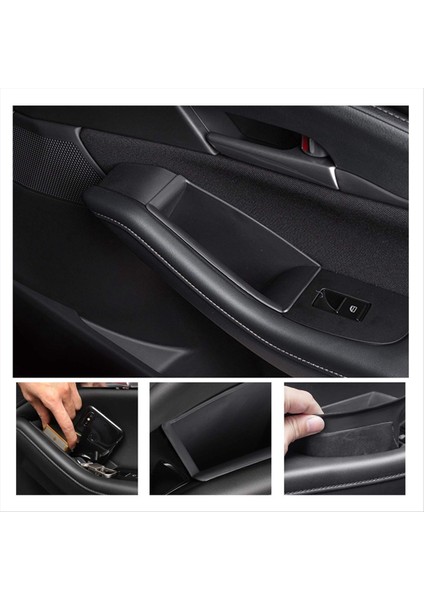Mazda Cx-30 2020-2024 Lhd Kapı Kolu Organizatör Aksesuarları Arka Kapı Için Araba Kapısı Yan Depolama Kutusu (Yurt Dışından) fırsatları