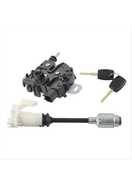 Kaput Serbest Bırak Kilidi + Kaput Kilidi Hood Lock Onarım Kiti 3M5116700BC 1343577 4M5AA16B970BA Ford Focus Için (Yurt Dışından)