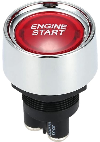 Motor Düğmesi Araba Dc 12V 24V Kırmızı Araç Başlat Motor Düğmesi Işık Anahtarı Düğmesi Başlangıç Atlama Anahtarı Yarış Kırmızısı (Yurt Dışından)