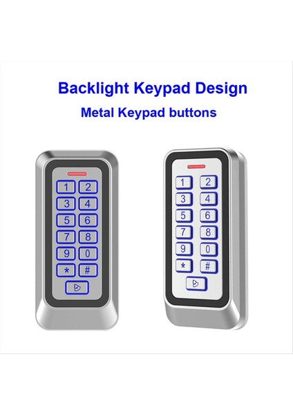 Arka Işık Rfıd Metal Kapı Erişim Kontrol Okuyucu 1000 Kullanıcı 125KHZ Em Kart Tuş Takımı IP67 Su Geçirmez Kod Kapı Kilidi (Yurt Dışından) fiyatları