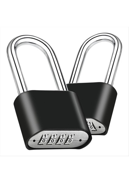 2 Adet Kombinasyon Kilidi 4 Haneli Ağır Hizmet Tipi Birleşik Kilidi Kombinasyon Asma Kilit Açık Su Geçirmez Kapı Kilitleri Çit Için (Yurt Dışından)