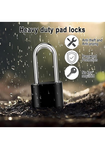 2 Adet Kombinasyon Kilidi 4 Haneli Ağır Hizmet Tipi Birleşik Kilidi Kombinasyon Asma Kilit Açık Su Geçirmez Kapı Kilitleri Çit Için (Yurt Dışından) indirimleri