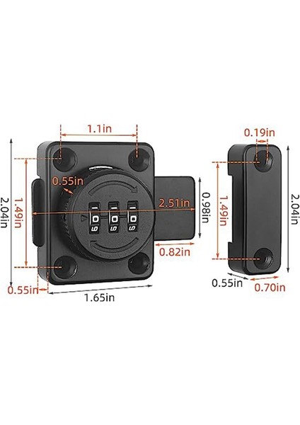 Mekanik Anahtarsız Kabin Kilidi Döner Çekmece Kilit Kombinasyon Kilidi Kombinasyon Kablosu Dosya Kabini Kilidi (Siyah) (Yurt Dışından) fiyatları