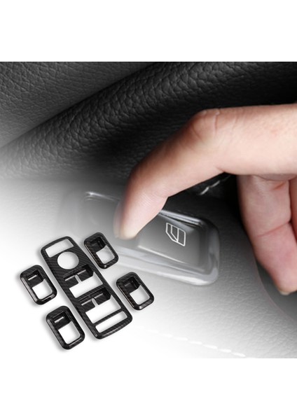 2 Set Araç Aksesuarları 1 Set Araç Kapısı Penceresi Anahtarı Kapak Trims &amp 1 Set Araç Direksiyon Tekerleği Düğmesi Kapak Döşeme Çıkartmaları (Yurt Dışından) indirimleri