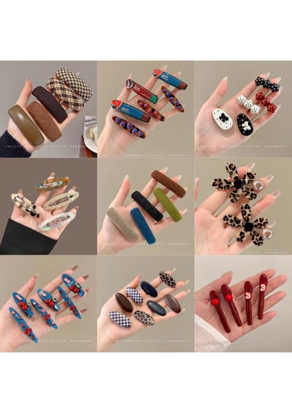 Narin Sonbahar ve Kış Saç Tokası Merad Kolej Tarzı Bb Klip Saç Kartı Alın Kırık Saç Yan Klip Başlıklar (Yurt Dışından) fiyatları