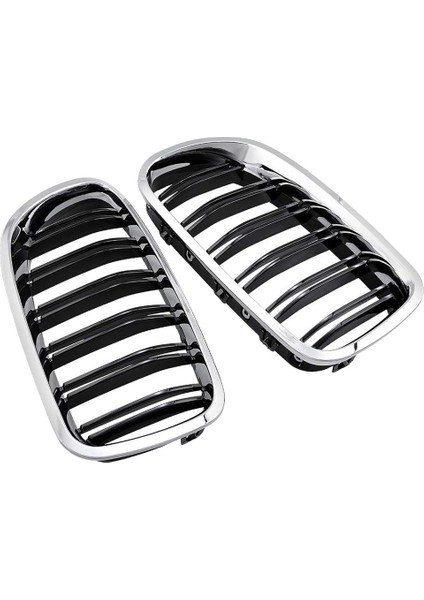 Araba Chrome+Parlak Siyah Çift Çabuk Ön Böbrek Izgara F10/ F11 M5 535I 550I 528I 4-Door 2010-2017 (Yurt Dışından) indirimleri
