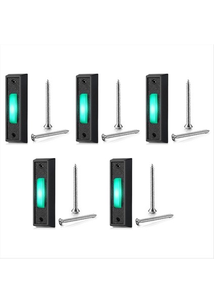 5pcs LED Işığı ile Kablolu Kapı Zili Düğmesi Kapı Zili Halkası Düğmesinin Değiştirilmesi Duvara Monte Kapı Açıcı Anahtarı (Yurt Dışından)
