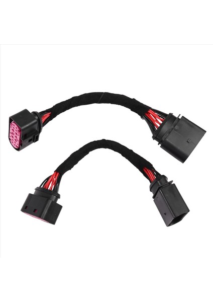 2pcs Xenon (14 Pin) Farlar Kablo Demeti Konnektör Fiş Adaptörü Audi Skoda Koltuğu 1j0 973 737 1j0 973 837 (Yurt Dışından)