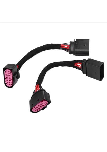 2pcs Xenon (14 Pin) Farlar Kablo Demeti Konnektör Fiş Adaptörü Audi Skoda Koltuğu 1j0 973 737 1j0 973 837 (Yurt Dışından) modelleri