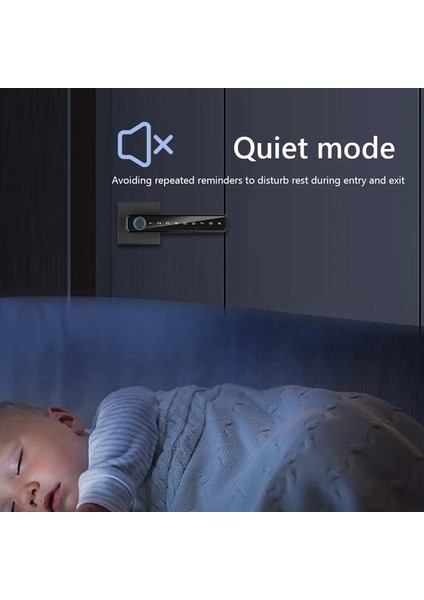 Biyometrik Parmak Izi Akıllı Ev Kapı Kilidi Şifre Dijital Kilit Kontrolü Siyah (B) (Yurt Dışından) modelleri