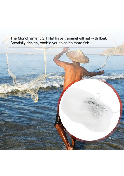 25M Açık Beyaz Yeşil Monofilament Balıkçı Balık Solungaç Net W Şamandıra (Yurt Dışından) indirimleri